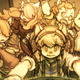The Kotaku Splitscreen podcast logo next to a screen showing the cats from Fuga: Melodies of Steel.